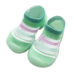 BOTCAM Sneaker Baby Blau Drucke Socken Schuhe Kleinkind Atmungsaktives Mesh Die Bodensocken Rutschfeste Prewalker-Schuhe Junge 92 (Green, 20 Infant) von BOTCAM