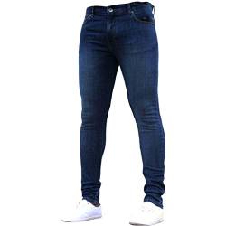 BOTCAM Stretch Jeanshose Herren Stretch Denim Jeans Hose Straight Leg Vintage Jeanshosen Skateboard Hose Streetwear Jeans-Hose Basic Washed Slim Fit Stretch Denim Skinny Röhrenjeans von BOTCAM