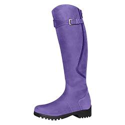 Damen Kniehohe Lang Boots Elegant Winter Stiefeletten Hohe Stiefel Schlupfstiefel Schneeboots Damenstiefel Halbstiefel mit Absatz Langschaft Overknee Stiefel Winterstiefel Winterboots Snowboots von BOTCAM