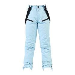 Damen wasserdichte, Winter Skihose mit Verstellbaren Trägern Overall Winddichte Schneehose Frauen Softshellhose Outdoor Warme Skihose Winterhose Thermohose Snowboardhose Wanderhose von BOTCAM