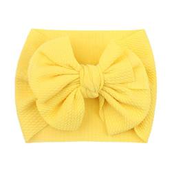 Haarband Stretch-Bowknot-Kopfbedeckung Haarband Mädchen Kleinkind 1PC Infant Baby Kinder Haarzubehör Zopfbänder (Yellow, One Size) von BOTCAM