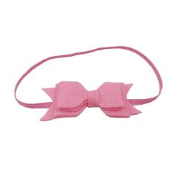 Kleinkind Baby Mädchen einfarbig Stirnband Bowknot elastisches Haarband für Kleinkinder Wanderkopftuch Damen (Pink, One Size) von BOTCAM