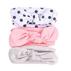 Zubehör Friseur Bowknot Haarband elastisch Baby Mädchen Kinder Set 3Stück Kinder Haarzubehör Haar Gummiband Damen (Grey, One Size) von BOTCAM