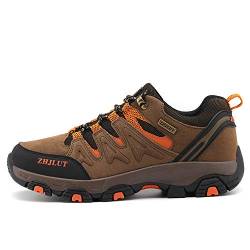 BOTEMAN Herren Damen Wanderschuhe Trekking Schuhe Outdoor Anti-Rutsch Wanderstiefel atmungsaktiv Wandern Hiking Sneaker,Braun,36 EU von BOTEMAN