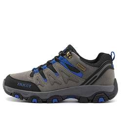 BOTEMAN Herren Damen Wanderschuhe Trekking Schuhe Outdoor Anti-Rutsch Wanderstiefel atmungsaktiv Wandern Hiking Sneaker,Grau,47 EU von BOTEMAN