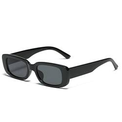 BOUACOUA Rectangle Sunglasses Women Men Fashion Retro Glasses with Square Frame UV 400 Protection von BOUACOUA
