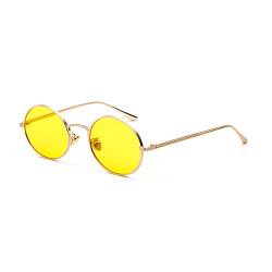 BOUACOUA Retro Sonnenbrille im Steampunk Stil Runde Metallrahmen Sonnenbrillen für Herren Damen von BOUACOUA