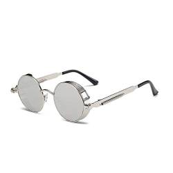 BOUACOUA Steampunk Retro Round Sunglasses Men Women Sonnenbrille Herren von BOUACOUA