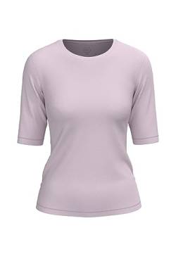 BOVIVA 10102 Damen Basic Rundhals (Round-Neck) Halbarm Kurzarm T-Shirt/Jersey Tshirt Oberteile, Basics und Shirts aus Baumwolle in Unifarben für den Sommer Venus Pale pink,42 von BOVIVA