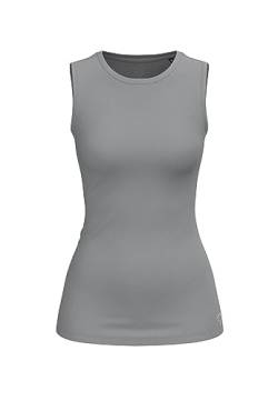 BOVIVA 40000 Damen Basic Unterhemd Tanktop Tank ärmellos ohne arm T-Shirt (Tshirt) Oberteile, Basics Shirts aus Baumwolle einfarbig für den Sommer Venus Silver Cloud,44 von BOVIVA