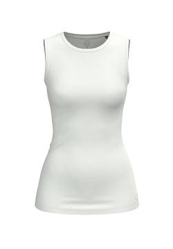 BOVIVA 40000 Damen Basic Unterhemd Tanktop Tank ärmellos ohne arm T-Shirt (Tshirt) Oberteile, Basics Shirts aus Baumwolle einfarbig für den Sommer Venus White,42 von BOVIVA