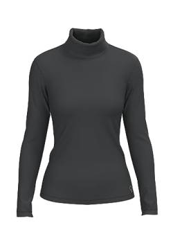 BOVIVA Bamboo 70309 Damen Turtle Neck Basic Longsleeve Langarm Long Sleeve T-Shirt (Tshirt) Oberteile, Basics Shirts aus Viskose einfarbig Bambus Soft Bamboo Black,42 von BOVIVA