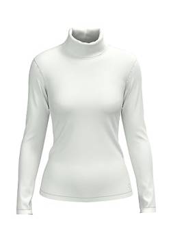 BOVIVA Bamboo 70309 Damen Turtle Neck Basic Longsleeve Langarm Long Sleeve T-Shirt (Tshirt) Oberteile, Basics Shirts aus Viskose einfarbig Bambus Soft Bamboo White,38 von BOVIVA