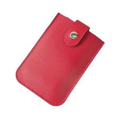 BOWTONG Multi-Card Slots Bank Credit Card Wallet Fashion Hasp Leather Multifunction Ultra-Thin Case Purse Card Business Card, rot von BOWTONG