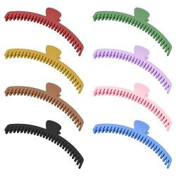 8 Stück Haarklammern, Halten Alles Haarklammern Rutschfest Haarspange für Dicke Dünne Glatte Lockige Zweireihige Zähne Haar-Accessoires Styling-Werkzeuge für Frauen Mädchen (8 Farben) von BOXOB