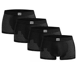 BOXR Underwear Herren Bambus Boxershorts 4er Pack Weich Atmungsaktiv und Umweltfreundlich Perfekte Kombination aus Komfort und Nachhaltigkeit Unterhosen für Männer (S-3XL) von BOXR Underwear