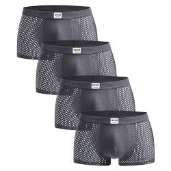 BOXR Underwear Herren Bambus Boxershorts 4er Pack Weich Atmungsaktiv und Umweltfreundlich Perfekte Kombination aus Komfort und Nachhaltigkeit Unterhosen für Männer (S-3XL) von BOXR Underwear