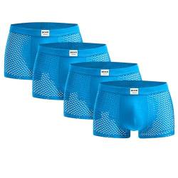 BOXR Underwear Herren Bambus Boxershorts 4er Pack Weich Atmungsaktiv und Umweltfreundlich Perfekte Kombination aus Komfort und Nachhaltigkeit Unterhosen für Männer (S-3XL) von BOXR Underwear