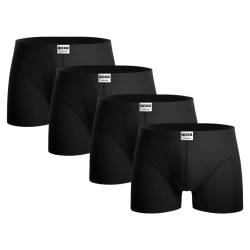 BOXR Underwear Klassiker Herren Bambus Boxershorts 4er Pack Weich Atmungsaktiv und Umweltfreundlich Perfekte Kombination aus Komfort und Nachhaltigkeit Unterhosen für Männer (S-3XL) von BOXR Underwear