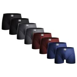 BOXR Underwear Klassiker Herren Bambus Boxershorts 8er Pack Weich Atmungsaktiv und Umweltfreundlich Perfekte Kombination aus Komfort und Nachhaltigkeit Unterhosen für Männer (S-3XL) von BOXR Underwear