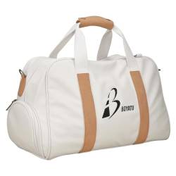 Sporttasche Leder Reisetasche Seesack Weekender Tasche mit Schuhbeutel Übernachtung Tasche Tanztasche Creey On Bag Krankenhaus Tasche Wasserdicht Seesack Yoga Tasche, Weiss/opulenter Garten, Mode, von BOYATU