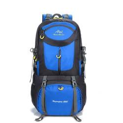 BOZEVON Outdoor Trekkingrucksacke - Reiserucksack Wanderrucksack Sport Radfahren Klettern Rucksack Herren Damen, Himmel blau, 60L von BOZEVON