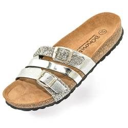 BOnova Palma Sandale Damen in 8 Farben und von Größe 36 bis 42. Die elegante Sandale für den Sommer. Bequemes Kork Fußbett – Laufen wie auf Wolken. Hergestellt in der EU von BOnova