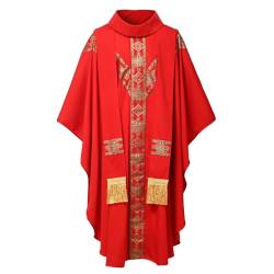 BPURB Katholische Priester Chasuble Messgewand Kirche Zelebrant Vater Messe Gewand Robe mit Stola von BPURB