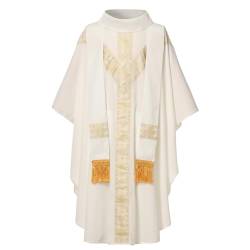 BPURB Katholische Priester Chasuble Messgewand Kirche Zelebrant Vater Messe Gewand Robe mit Stola von BPURB