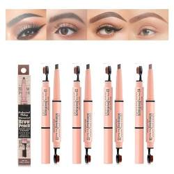 2 in 1 Double Ended Eyebrow Pencil, Micro Percision Tip Fill and Defines Brows, Natural Looking & Waterproof, No Need to Sharpen, Not Easy to Fade (Color : 05, Size : 1 size) von BQLFPOIHP