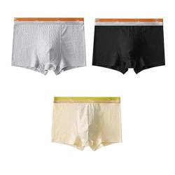 BQLFPOIHP Bubble Cotton Men's Boxer Briefs, Bubble Cotton Men Underwear, Breathable Sweat Absorbent High Elastic Men Trunks (Color : 3 Set, Size : L) von BQLFPOIHP