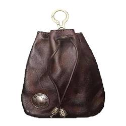Handmade Cowhide Retro Storage Bag, Retro Coin Purse Handmade Leather Wallet, Portable Retro Handmade Key Pouch, Simple Handmade Bag for Women (Color : Coffee, Size : 1 Size) von BQLFPOIHP