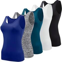 BQTQ Basic-Tank-Tops für Damen, ärmellose Unterhemden, 5 Stück, Groß von BQTQ