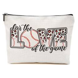 Baseball-Geschenke, lustige Baseball-Make-up-Tasche, Baseball-Trainer-Geschenke für Frauen, Baseball-Liebhaber, Fans, Weihnachten, Liebe zum Spiel, 9.6*7.1 inch von BQXH