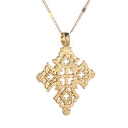 Äthiopia Jewelry Kreuz-Anhänger Gold gefüllt Schmuck Trendy Koptisches Kreuz Anhänger Schmuck von BR Gold Jewelry