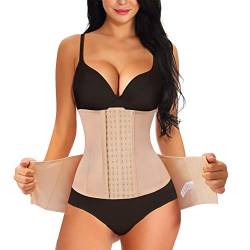 BRABIC 2-in-1 Bauchgürtel nach der Geburt, Beckengürtel, Taillentrainer, Bauchkontrolle, Shapewear für Frauen - Beige - Mittel von BRABIC