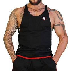 Brachial Herren Tank-Top Fresh Schwarz/Grau XL - Stringer Muscle Shirt für Bodybuilding Fitness Workout Gym Kraftsport von BRACHIAL THE LIFESTYLE COMPANY