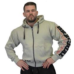 Brachial Premium Herren Kapuzenjacke Gym Hellgrau M - Hoodie Sweatjacke Sweatshirt Jacke mit Kapuze für Bodybuilder Sportler von BRACHIAL THE LIFESTYLE COMPANY