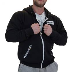 Brachial Premium Herren Kapuzenjacke Rude Schwarz XL - Hoodie Sweatjacke Sweatshirt Jacke mit Kapuze für Bodybuilder Sportler von BRACHIAL THE LIFESTYLE COMPANY