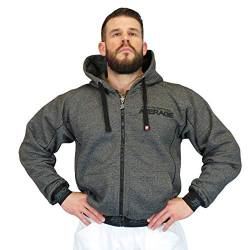 Brachial Premium Herren Kapuzenjacke Spacy Dunkelgrau M - Hoodie Sweatjacke Sweatshirt Jacke mit Kapuze für Bodybuilder Sportler von BRACHIAL THE LIFESTYLE COMPANY