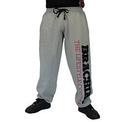 Brachial Premium Herren Sporthose Gym Hellgrau S - Trainingshose Jogginghose Sweatpants für Bodybuilding Fitness Freizeit von BRACHIAL THE LIFESTYLE COMPANY