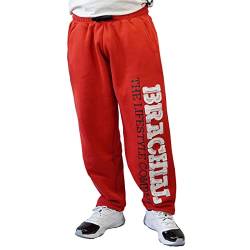 Brachial Premium Herren Sporthose Gym Rot 3XL - Trainingshose Jogginghose Sweatpants für Bodybuilding Fitness Freizeit von BRACHIAL THE LIFESTYLE COMPANY