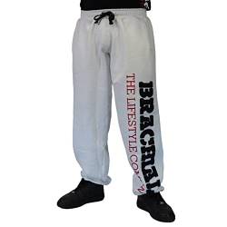 Brachial Premium Herren Sporthose Gym Weiß 4XL - Trainingshose Jogginghose Sweatpants für Bodybuilding Fitness Freizeit von BRACHIAL THE LIFESTYLE COMPANY