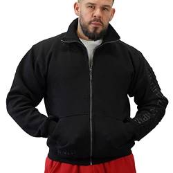 Brachial Premium Herren Sweatjacke Gym Schwarz 4XL - Freizeitjacke Trainingsjacke für Bodybuilder Sportler von BRACHIAL THE LIFESTYLE COMPANY