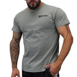 Brachial Premium Herren T-Shirt Core Regular-Fit Grau 4XL - für Freizeit Bodybuilding Workout Gym Kraftsport Fitness von BRACHIAL THE LIFESTYLE COMPANY