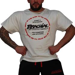 Brachial Premium Herren T-Shirt Style Loose-Fit Weiß M - für Freizeit Bodybuilding Workout Gym Kraftsport Fitness von BRACHIAL THE LIFESTYLE COMPANY