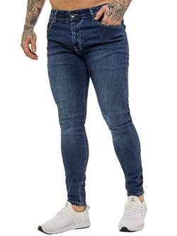 BRAND KRUZE Designer Herren Jeans KZ106 Skinny Slim Fit Casual Super Stretch Denim Hose, blau, 28 W/32 L von BRAND KRUZE