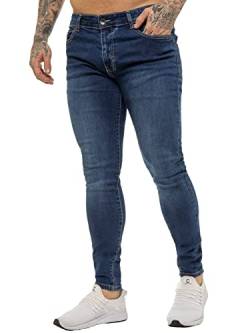 BRAND KRUZE Designer Herren Jeans KZ106 Skinny Slim Fit Casual Super Stretch Denim Hose, blau, 32 W/34 L von BRAND KRUZE