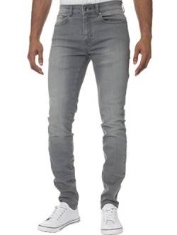 KRUZE Herren Designer Freizeit Markiert Jeans Dehnbar Super Enge Jeans Hose - Herren, grau, 28W x 30L von BRAND KRUZE