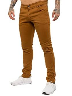 Kruze Herren Designer-Chinohose Skinny Stretch Fit – alle Taillengrößen Gr. 28 W/30 L, hautfarben von BRAND KRUZE